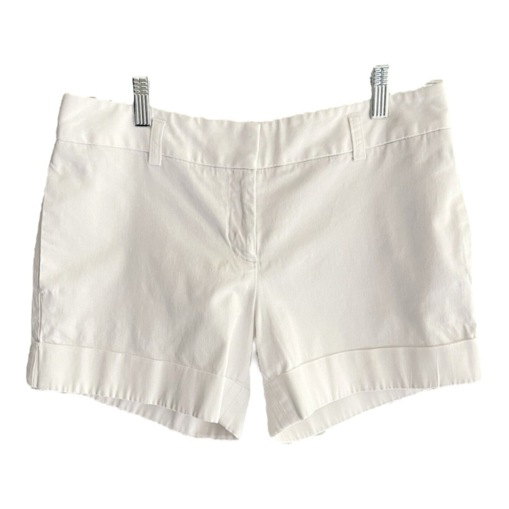 Express White Cuffed Chino Shorts Size 6